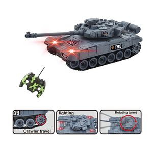 Iyi fiyat 1:24 ölçekli 5CH uzaktan ışık ve ses ile kumandalı Tank RC tankı oyuncak - Product Image 2