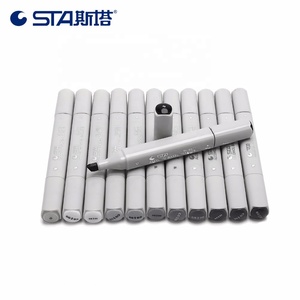 両面アートマーカーブラシペン色アルコールベースデュアルチップマーカーセット - Product Image 4