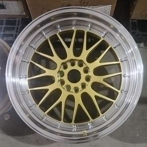 便宜的价格5x1143 5x120 5孔黄金加工深唇汽车合金铸造车轮19英寸有现货