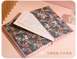 Cuaderno de Material de tela con bolsillo e índice, cuaderno de lino con pestaña mensual - Product Image 4