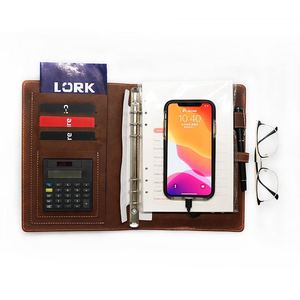 Di lusso A5 Calcupower USB Flash Power Bank diario Notebook con rilegatura a foglia larga nuova Agenda e promozione della pelle a spirale - Product Image 2