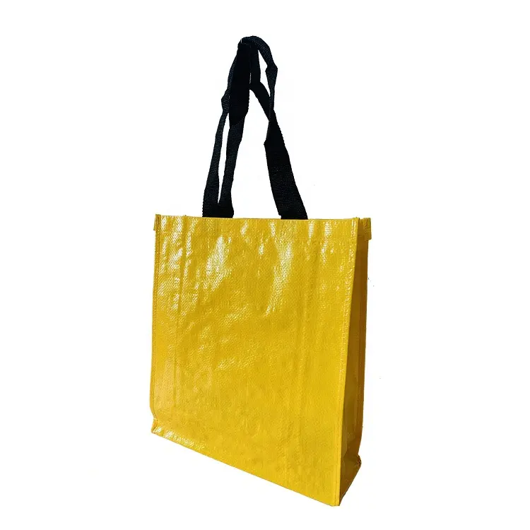 접이식 재활용 방수 pp 맞춤형 로고가있는 짠 가방 헤비 듀티 재사용 PP 짠 적층 쇼핑백
