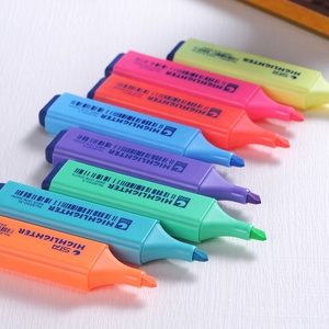 Punta a scalpello penna evidenziatore fluorescente a 8 colori con grande serbatoio di inchiostro punta piatta per prestazioni di marcatura Extra lunghe - Product Image 5