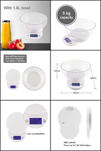 Vendita calda bilancia elettronica da cucina con ciotola da 1,8 l e Display LCD funzione Timer conto alla rovescia - Product Image 6