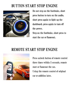 ドロップシッピング取り付けが簡単プッシュボタンスタートストップエンジンシステムリモートスタートシステム車のアラーム用sistema de arranquebot ó n - Product Image 5