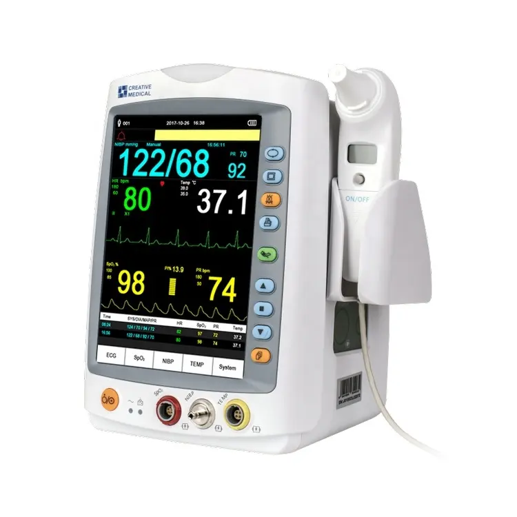En iyi kalite güvence çoklu parametre dokunmatik ekran ekg dalga formu uyumlu hasta izleme sistemi monitör