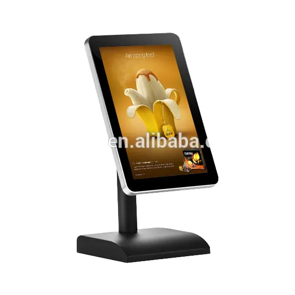Monitor lcd de tamaño pequeño para publicidad, sistema Android, wifi, pantalla de 10 pulgadas para mostrador de tienda