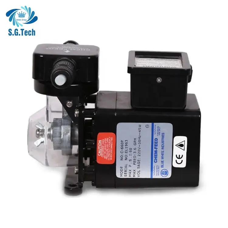 Bán buôn đen đầu bơm solenoid điện tử IP65 nước vương miện Bơm định lượng hóa chất Đo Clo