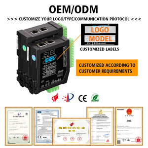 CK-7041E 16-битный аналоговый вход 4-канальный 4-20ma RS485 модуль сбора данных Ethernet/IP подключение к сети 4 входных выхода (IO) - Product Image 5