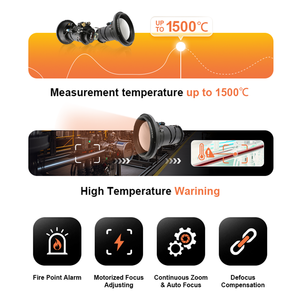 Supporto TCP/IP rete VOx non raffreddata IRFPA 640X512 termocamera Ethernet con obiettivo fisso motorizzato da 100mm per la rilevazione di incendi