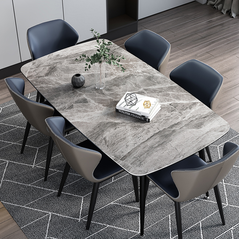 Table grise + 6 chaises