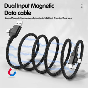 Android Dual <strong>Input</strong> TYPE-C 4 in 1 <strong>Data</strong> Cable Magnetic Fast Charging for All Smart Phone - Product Image 6
