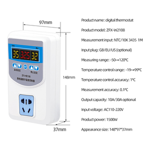 Módulo de control de temperatura y humedad Pantalla digital Palabra Alta precisión Doble salida Temperatura constante automática - Product Image 2
