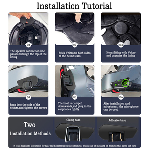 <strong>Intercom</strong> for Motorcycle C50/A30 Motorcycle Helmet <strong>Bluetooth</strong> Headset <strong>Bluetooth</strong> 5.3 Waterproof IP67 Cycling/Skiing/Riding