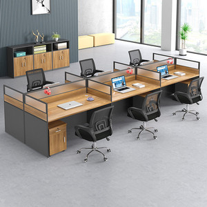 Cheap Price Modern Design Office Furniture Staff Workstation Wood <strong>Computer</strong> <strong>Table</strong> Office Desks <strong>Table</strong> Include Locker and Chair - Product Image 2