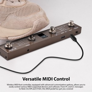 Controlador MIDI inalámbrico BT, controlador de Pedal MIDI, controles de aplicación inteligente, pantalla de visualización Digital, 2 unidades - Product Image 4