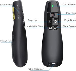 2.4 GHz Wireless PowerPoint telecomando 30m gamma puntatore Laser rosso per Mac OS PPT/Google diapositive/presentazione presentatore - Product Image 6