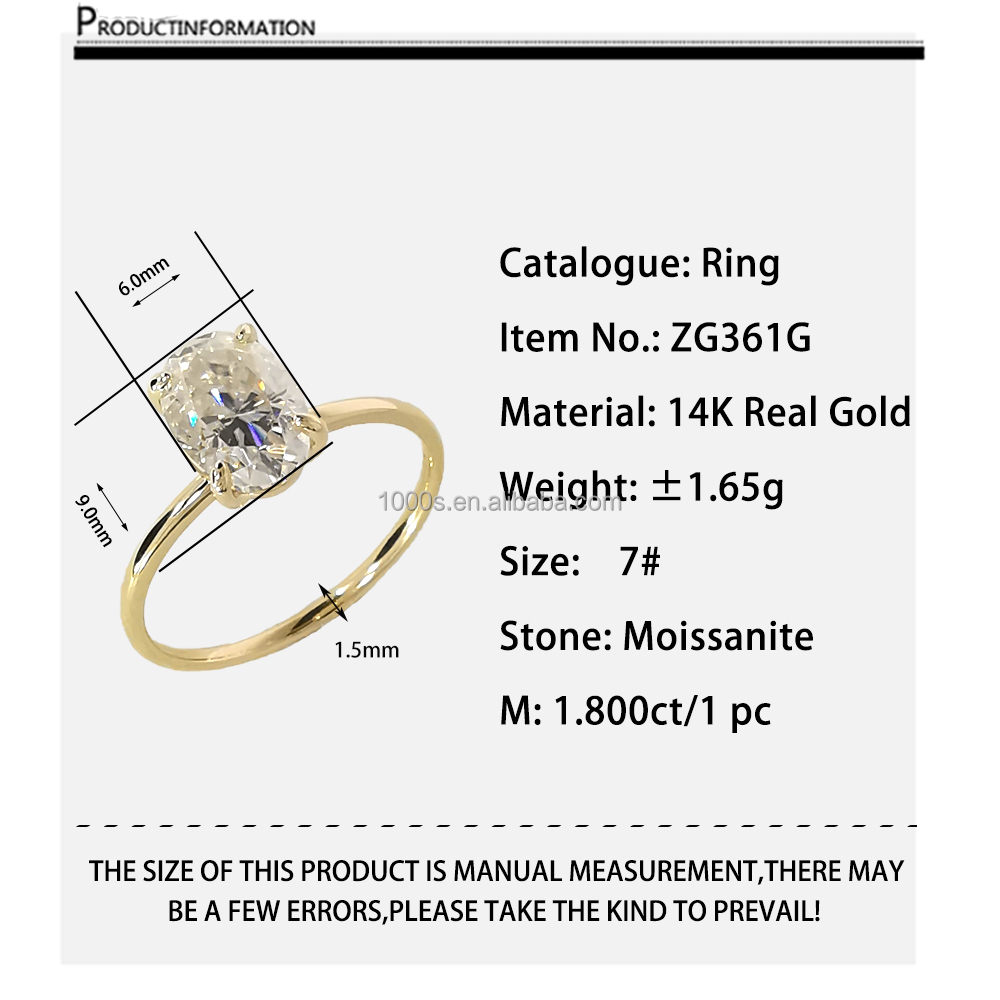 Moissanite in oro 14K ZG361G