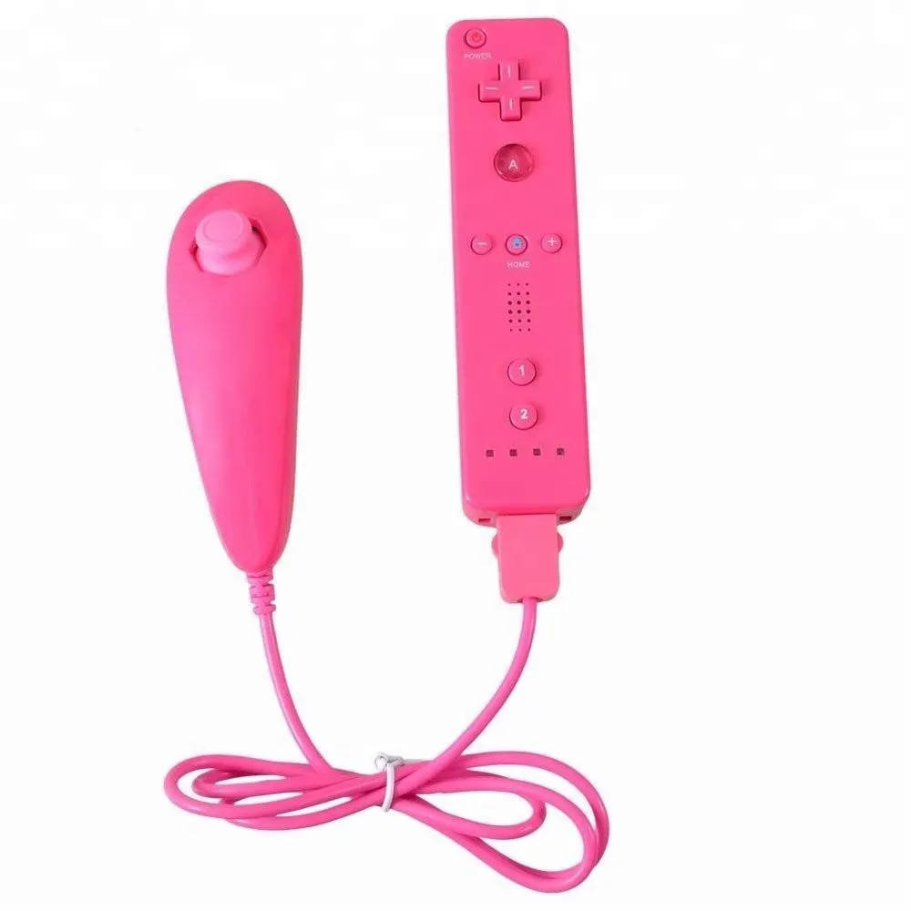 SUNDI Bộ Điều Khiển Nunchuk Từ Xa Không Dây 2 Trong 1 Cho Máy Chơi Game Nintedo Wii Motion Plus Tay Cầm Chơi Game Wii U Cảm Biến Tay Cầm Chơi Game Bằng Silicon