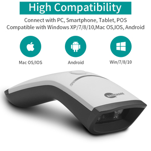 Escáner de código de barras, lector de código de barras CMOS, inalámbrico, 2D, portátil, diente azul, qr, YC-100W - Product Image 3