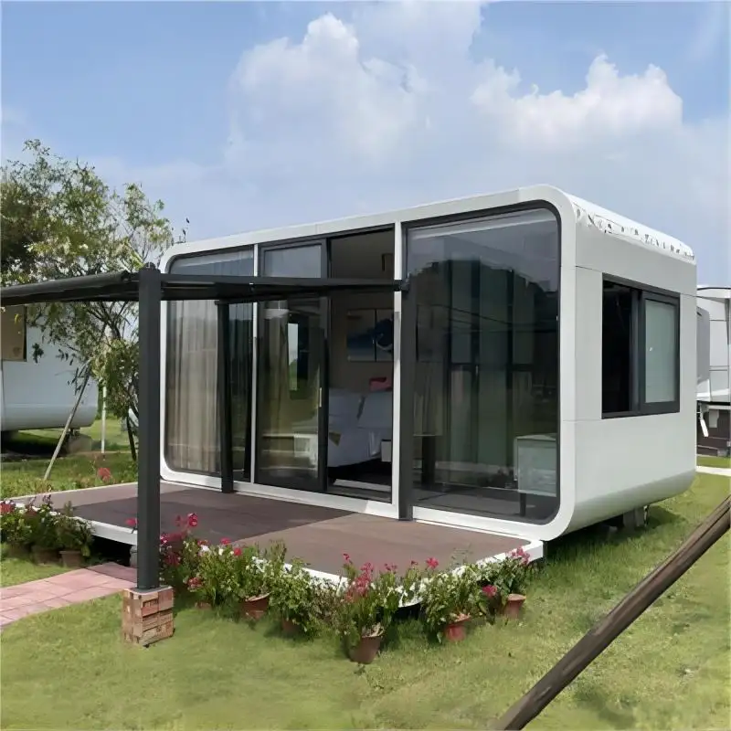 Apple kabin 20ft 40ft açık Modern popüler prefabrik küçük ev mobil ev ofis Pod modüler ev