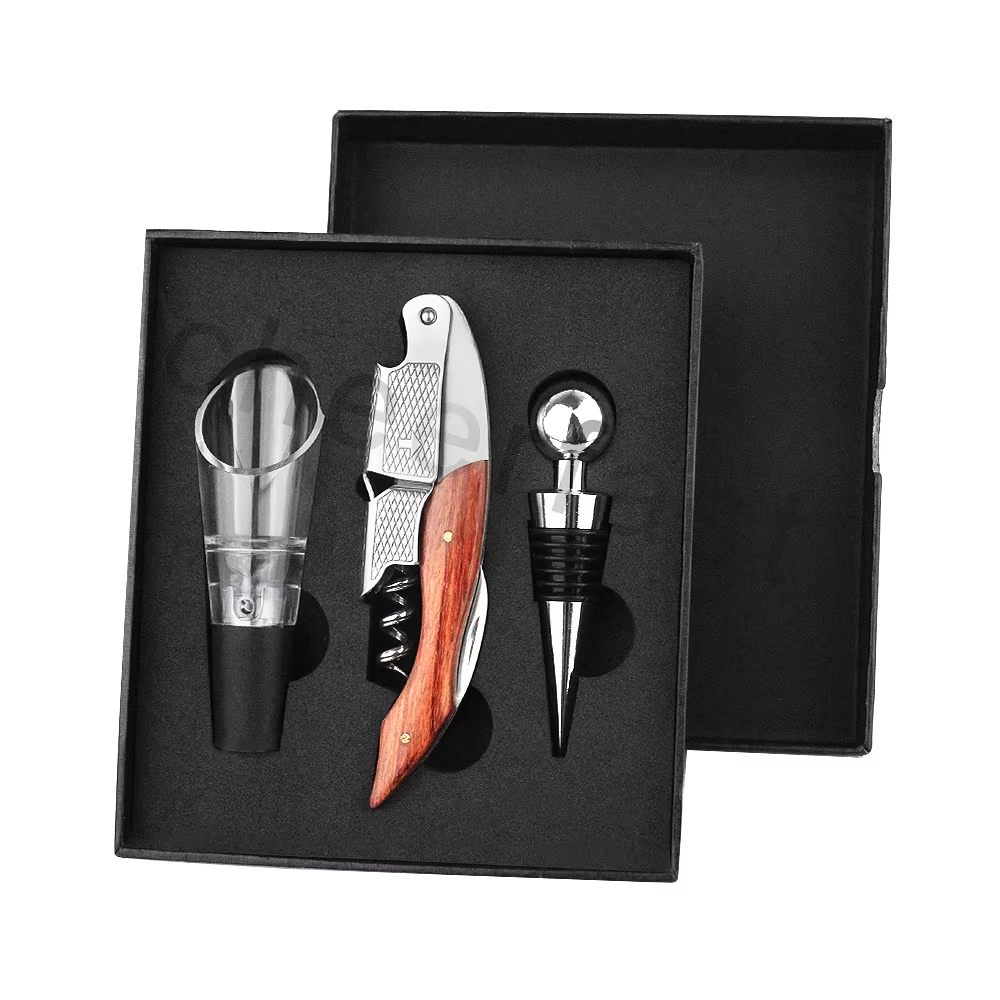 Wine Opener &Pourer &Stopper Gift Set