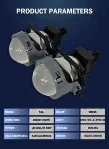 ชุดติดตั้งเพิ่มไฟหน้ารถยนต์แบบไม่ทำลาย,เลนส์โปรเจคเตอร์ Bi-Led H4 Bi Led ระบบไฟอัตโนมัติ