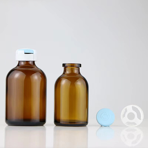 Medicina penicilina química vidro ampolas garrafa 50ml 30ml com ouro rolha garrafa 10ml tampa de alumínio 2ml tampar enchimento