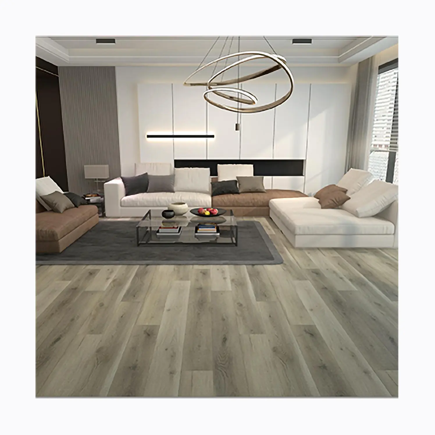 Easy Maintenance Fireproof PVC Floor Tiles Covering Luxury SPC Wood Vinyl Floor Tiles