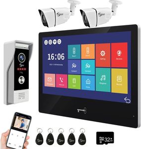 Anjielo 10.1 Inch HD WiFi Touch Monitor Apartment <strong>Intercom</strong> <strong>System</strong> with <strong>Motion</strong> <strong>Detection</strong> Can Change <strong>Detection</strong> Area Door Phones - Product Image 1