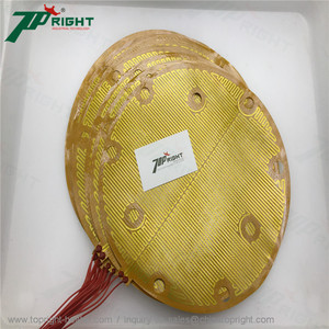 Round 3.7 Volt 2.2 Watt Polyimide Film Heater Pad Flexible <strong>Heating</strong> element for Automobile <strong>Heating</strong> - Product Image 6
