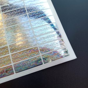 Benutzer definierte gefälschte Hologramm aufkleber PET-Material mit einzigartigen Codes und dynamischen Mustern für Promotion Void Label - Product Image 4