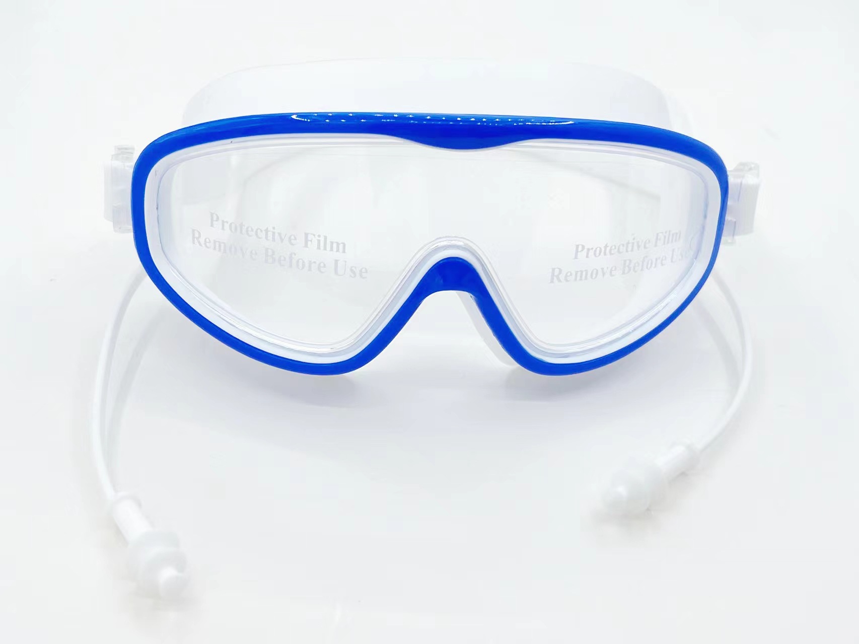 Blue and white