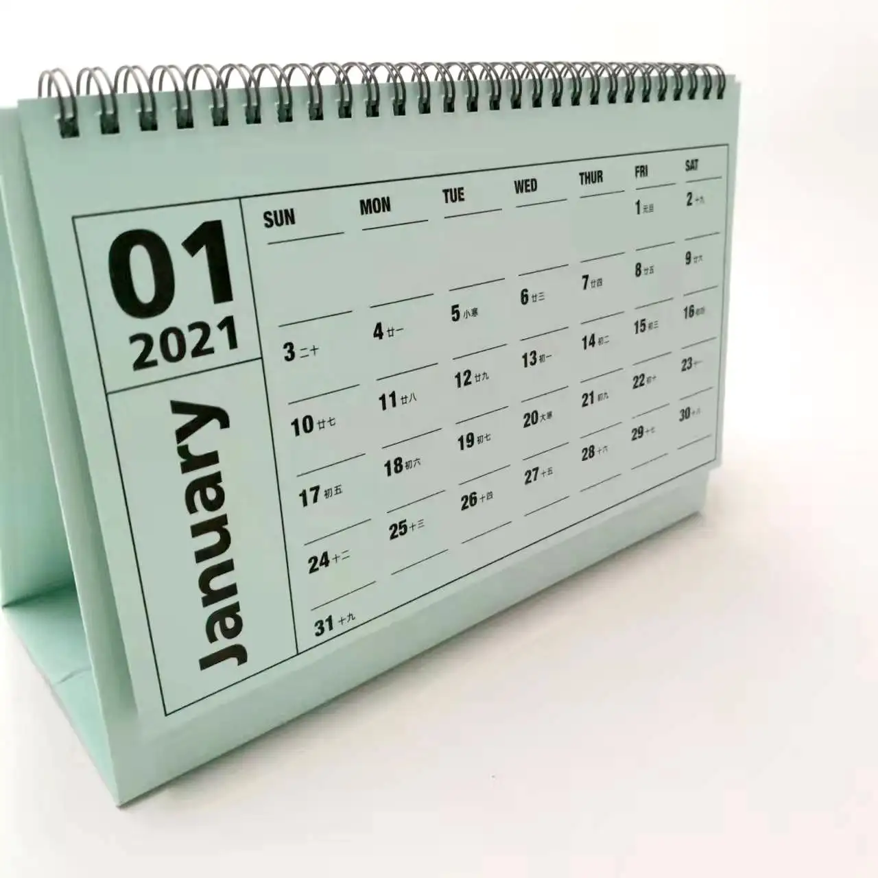 Aangepaste Printpapier Tafelkalender Hoge Kwaliteit Op Maat Ontworpen Bureaukalender Afdrukken Mini-Formaat Kartonnen Wandkalender