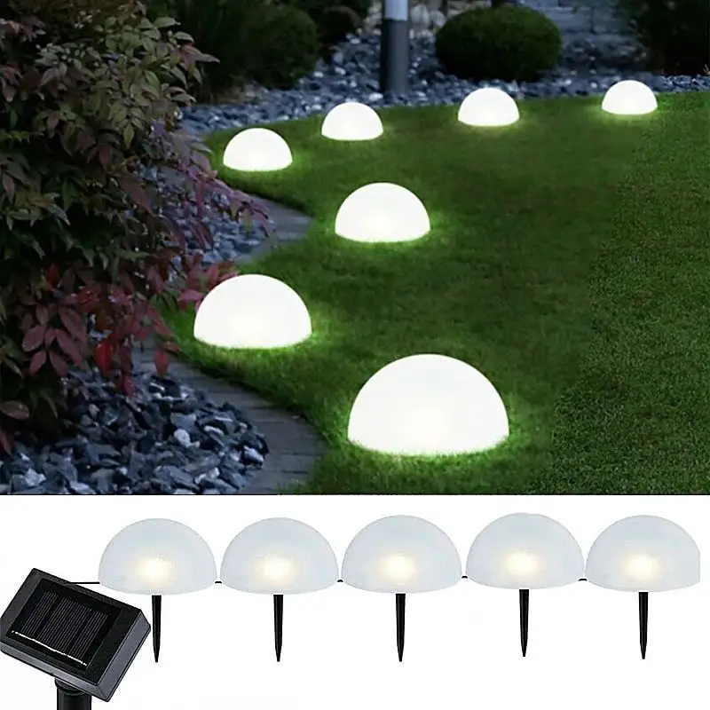 Luces de tierra solares para exteriores, lámparas de césped para jardín, camino impermeable para exteriores, paisaje, escaleras, patio, cubierta, lámpara de decoración