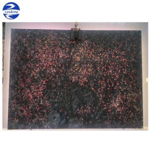 אפור מוברש מברכת אבן יוקרה סוגים שונים של גרניט גרניט מטאורים מלוטשים קיר - Product Image 5