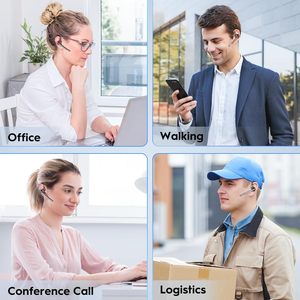 Nueva tecnología Auriculares inalámbricos con intercomunicador Mono Auriculares inalámbricos con Bluetooth Auriculares de comunicación Auriculares inalámbricos - Product Image 5