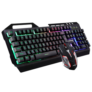 Teclado mecánico con cable USB, luz RGB de arcoíris para ordenador de juegos, 104 teclas, ergonómico, Multimedia, para juegos de ordenador - Product Image 1