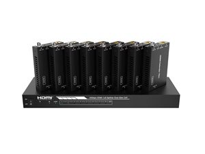<strong>HDMI</strong> 1X8 <strong>Splitter</strong> Extender 1 <strong>Input</strong> 8 <strong>Output</strong> Kit 2.0B <strong>HDMI</strong> Over Cat5e/6 up to 60m with 1 Loopout 4K@60Hz 4:4:4 HDCP2.2