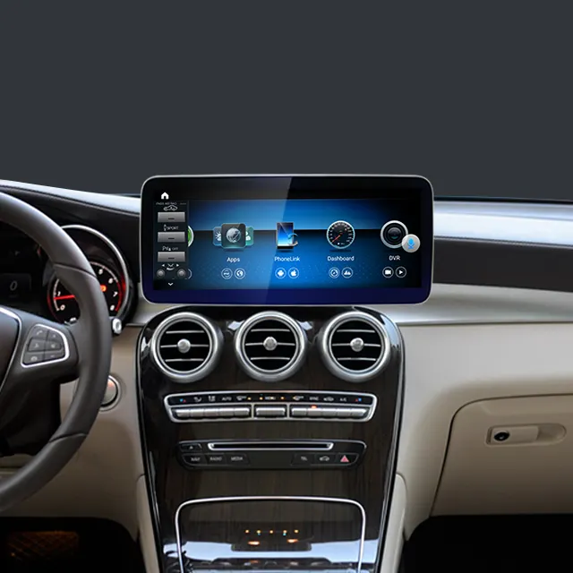 ป้องกันแสงจ้าหน้าจอ10.25นิ้ว Android 10.0วิทยุรถยนต์ GPS มัลติมีเดียสำหรับ Mercedes Benz GLC X253 2015ถึง2019