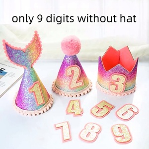 Cartoon Kids Birthday Hats with Pom-Pom Individually Packaged Party Accessories for Baby's Christmas New <strong>Year</strong> Thanksgiving - Product Image 2
