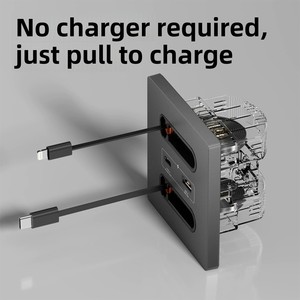 86 tipi 20W hızlı şarj USB duvar soket anahtarı paneli uyumlu Android Apple 3 veri kablosu cep telefonu için tip-c 10A anahtarı - Product Image 4