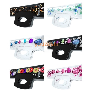 Tùy Chỉnh Bling Giấy Phép Tấm Khung Màu Đá Quý Bột Nhựa Acrylic Epoxy Long Lanh Xe Giấy Phép Trang Trí Khung Bìa Chủ - Product Image 3