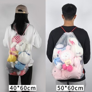 拉绳袋流行定制促销便宜透明Pvc拉绳背包袋透明塑料包 - Product Image 4