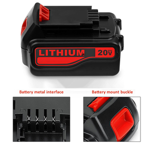 LBXR20 20ボルト最大バッテリー交換用ブラックおよびデッカー20VリチウムバッテリーLB20LBX20 LBXR2020 LBX4020 LB2X4020-OPE - Product Image 5