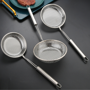 Paslanmaz çelik süzgeç Skimmer kepçesi yağ süzgeç Net kaşık yemek pişirmek ve kızartma mutfak eşyaları - Product Image 1