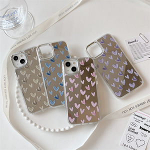 เคสป้องกันฝาครอบเนื้อแข็งลายภาพวาดสีน้ำมันสำหรับโทรศัพท์มือถือดีไซน์กระจกแต่งหน้าน่ารักใช้ได้กับ16 14 Pro - Product Image 2