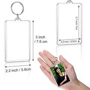 Trong Suốt Trống <span class=keywords><strong>Acrylic</strong></span> Ảnh Khung Ảnh Keyring Keychain DIY <span class=keywords><strong>Acrylic</strong></span> Khung Ảnh Keychain Cho Quà Tặng Khuyến Mãi - Product Image 4