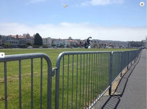 Bae için düz taban ile ağır çelik kalabalık kontrol yaya duvar barikatları bariyer - Product Image 5