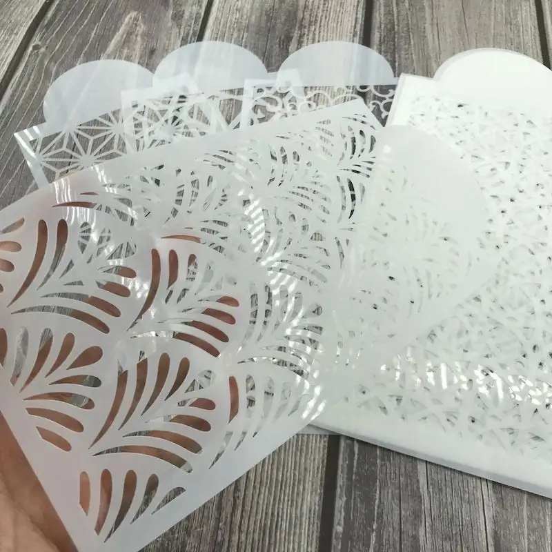 wholesale cake stencils for birthday party supplies New Hot Cake Baking Pastry Tools clear cake stencils